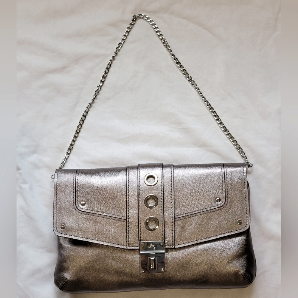 MILLY Handbag Silver Gunmetal Shoulder bag